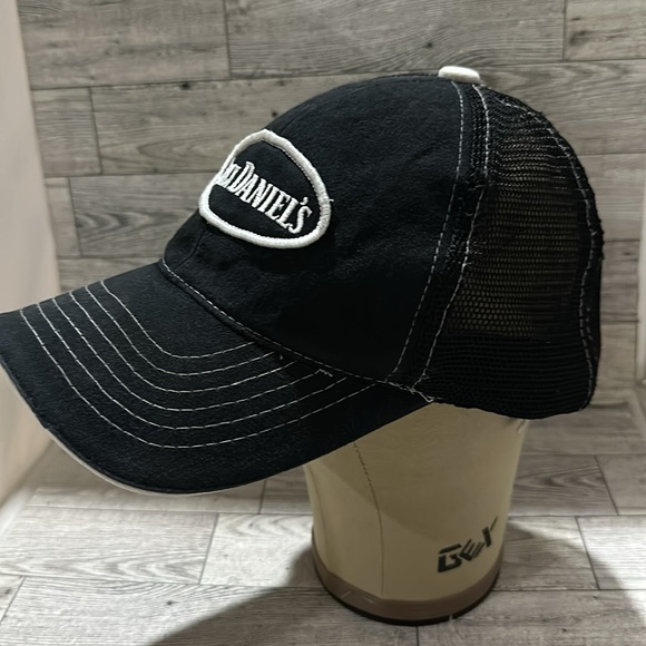 Jack Daniel’s black distressed trucker baseball cap hat - Picture 2 of 7